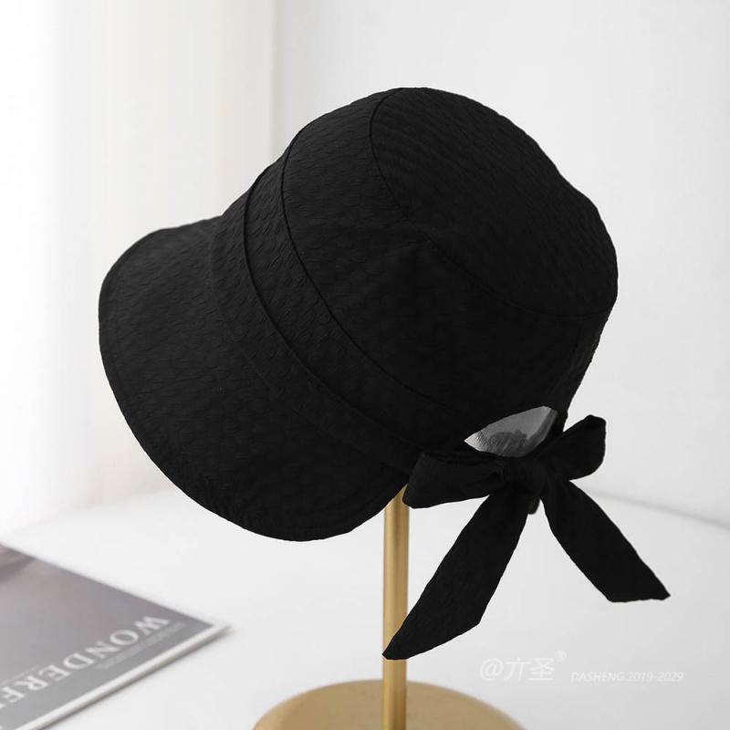 Japanese Visor Hat Ladylike Temperament Bucket Hat Small Face Wide Brim Sun Protection Hat Spring and Summer Fashion Sun Hat