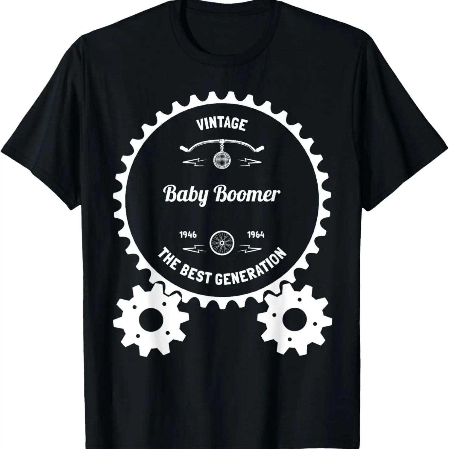 

Vintage Baby Boomer 1946-1964 the Best Generation T-Shirt,100% cotton S чёрный