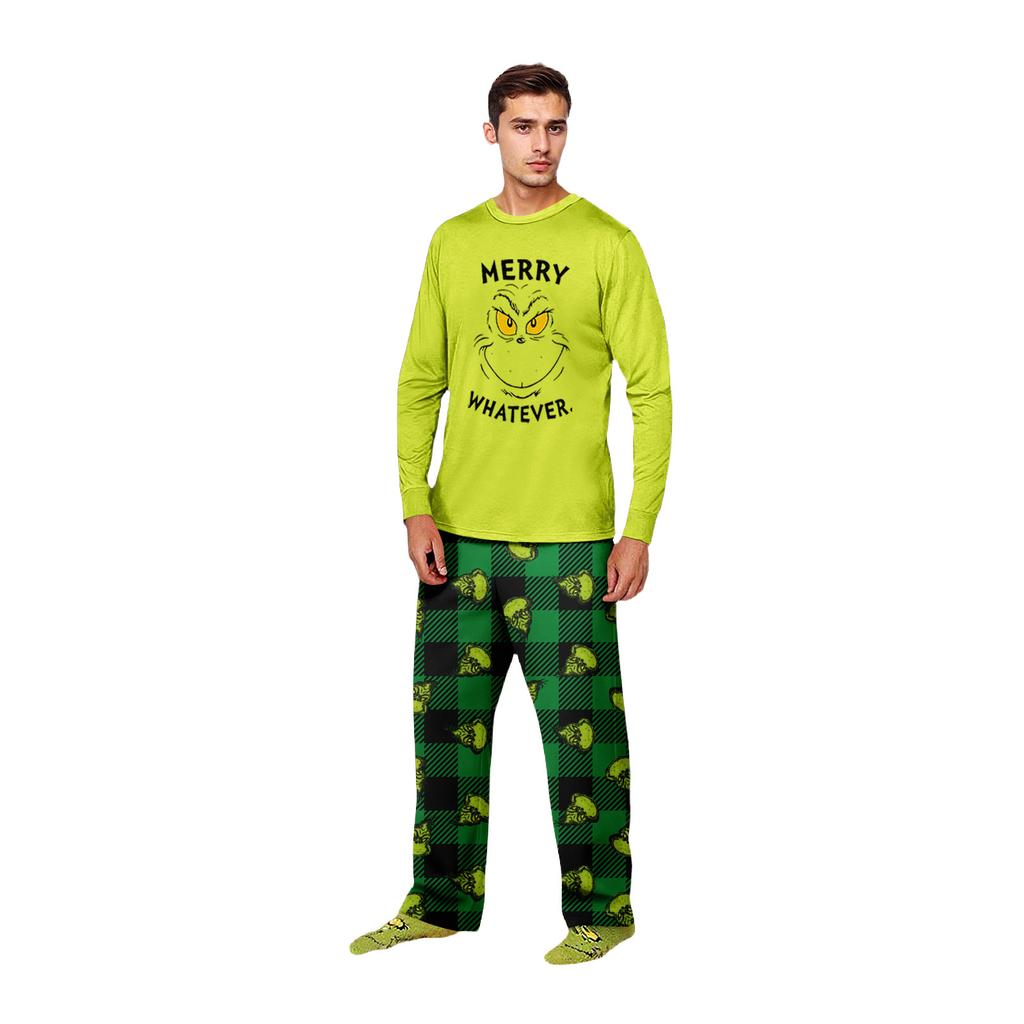 Parent-child Christmas Print Home Suit Long-sleeved Top And Pants