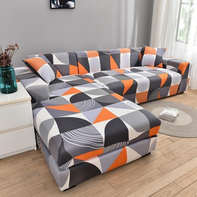Chaiselongue Sofabezug für Wohnzimmer Dehnbar Eck-Modulsofa Überwürfe 1 2 3 4 -Sitzer Funda Sofa Möbelbezüge für Zuhause