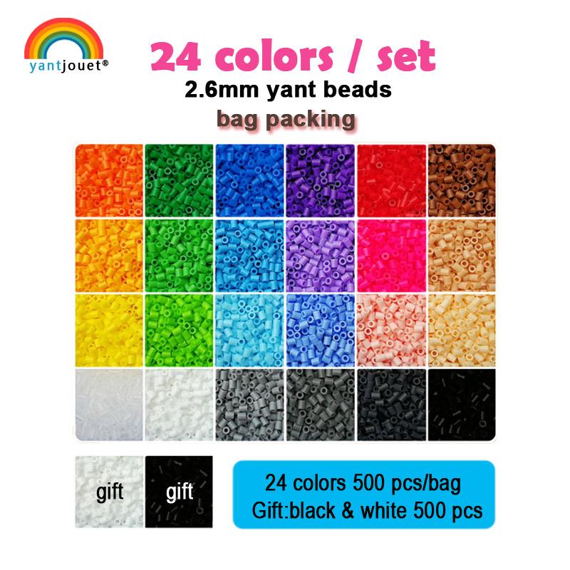 

Yantjouet 2.6mm Mini Beads Kit 24 48 72color / Collection Ideal for Kid Hama Beads Do-It-Yourself Puzzles High Quality Handmade Present children Toy