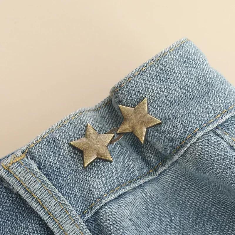 

Mental Star Belt Adjustable Seamless Invisible Waistband Buckle Jeans Waist Tightening Tool Fashion Luxury Decoration Accessory шампанського