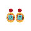 Série Animée pour Enfants Boucles d'Oreilles Dopamine Mignonnes Rétro Uniforme Scolaire Avion en Papier Clous d'Oreille Boucles d'Oreilles Douces Petites Fraîches pour Femme