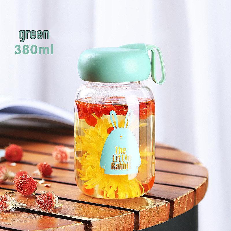 Heat-Resistant Borosilicate Glass Cup for Women - Cute, Portable, Transparent, Small Tea Brewing Cup