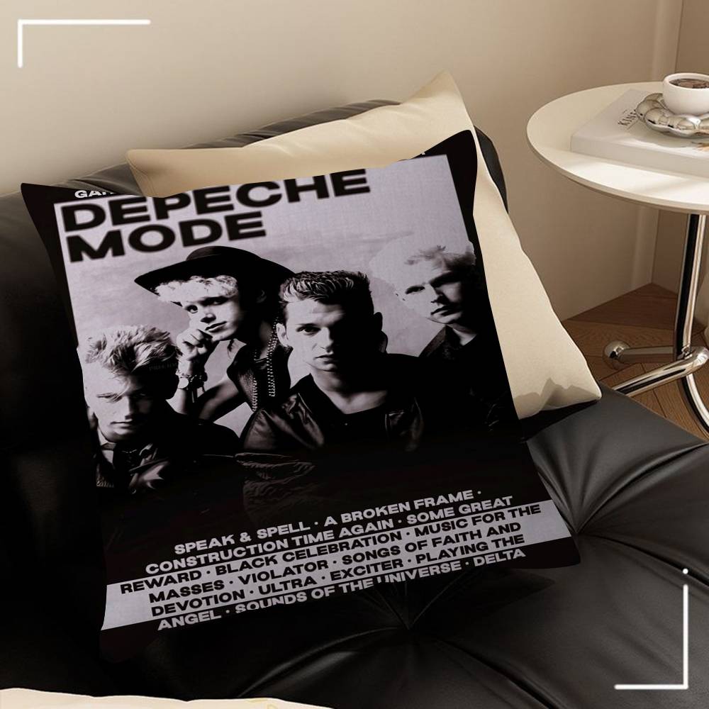 Band DDEPECHE MMODE Cool Office Cushion Pillowcase Car Cushion Cover45X45CM Lumbar Pillowcase Sofa Pillowcover