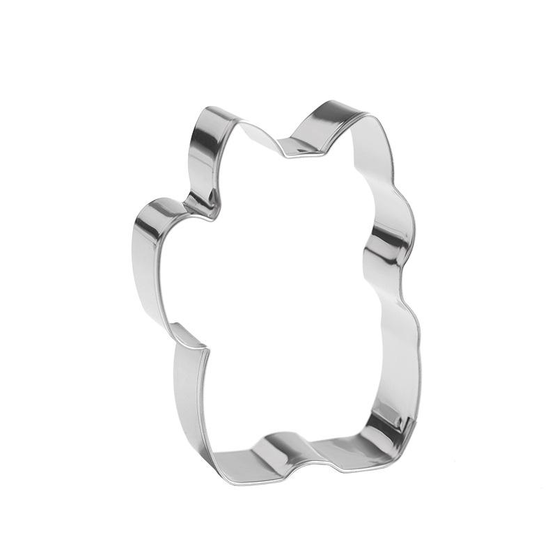 Stainless Steel Cat Cookie Cutter Set, 9-Piece DIY Embossed Baking Molds.