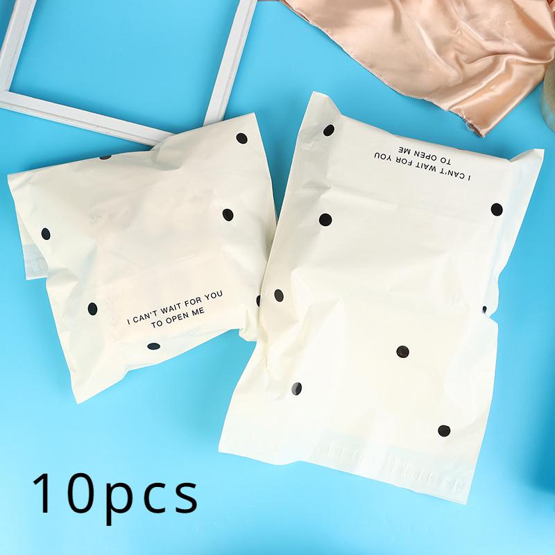 

Набор из 10 самозапечатывающихся пакетов из полиэтилена большой вместимости, водонепроницаемая экспресс-упаковка, дизайн с мультяшными розовыми бабочками, для офисной почты и посылок 10pcs белый