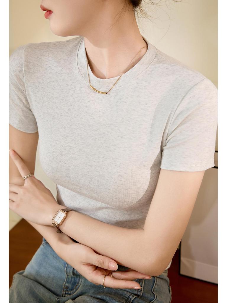 2026 Premium Women's Slim-Fit Short-Sleeve Cotton T-Shirt