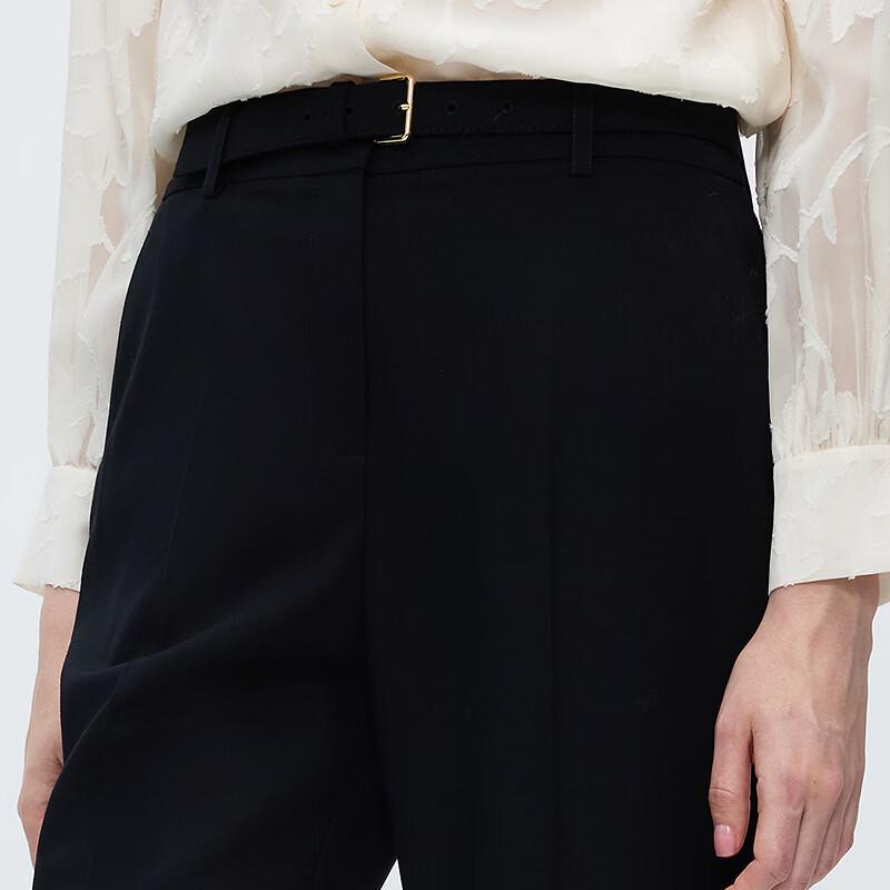 LANGZI Fashion Flared Wool Blend Suit Pants