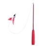 Interactive Cat Feather Toy Feather Teaser Stick Wand Pet Retractable Feather Bell Refill Replacement Catcher Product for Kitten