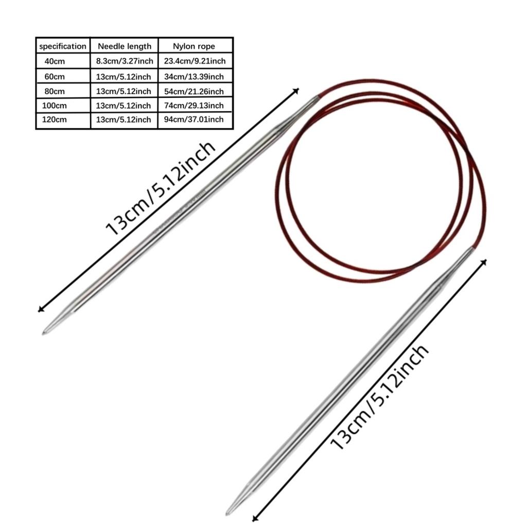 Nylon Tube circular knitting needles Sweater Weaving Tools Wool Cotton Yarn DIY Knit Accessories