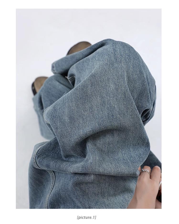 Women's 2024 High Waist Retro Wide-Leg Jeans - Loose, Slimming, Floor-Length Style