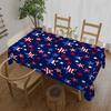 4th of July Patriotic American Flag Star Print Tablecloth for Table Decor Navy Blue Red Stars Table Cloth Independence Day Decor