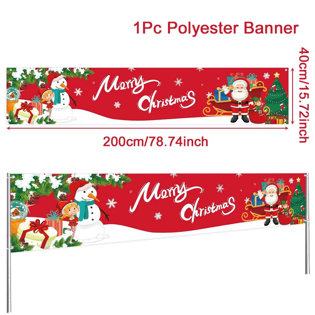 Christmas Outdoor Banner Merry Christmas Decorations For Home 2025 Navidad Kerst Xmas Decor Noel Kerst Happy New Year Gift 2025