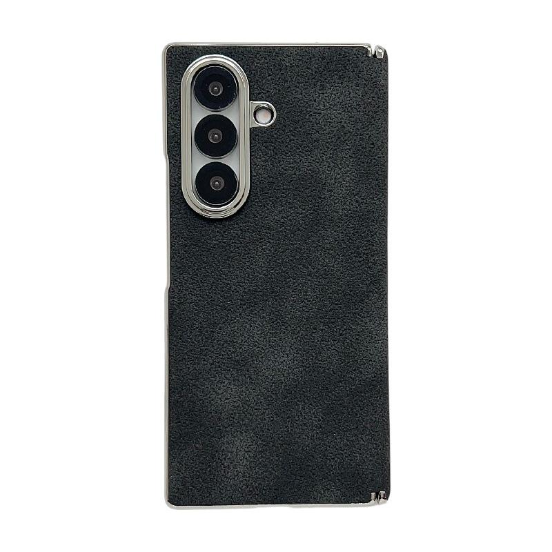 Samsung Z Fold7 Case - Electroplated Moon Crater Texture, Drop-Proof, Magnetic Folding Screen with Hinge Cover Samsung Z Fold5 чёрный