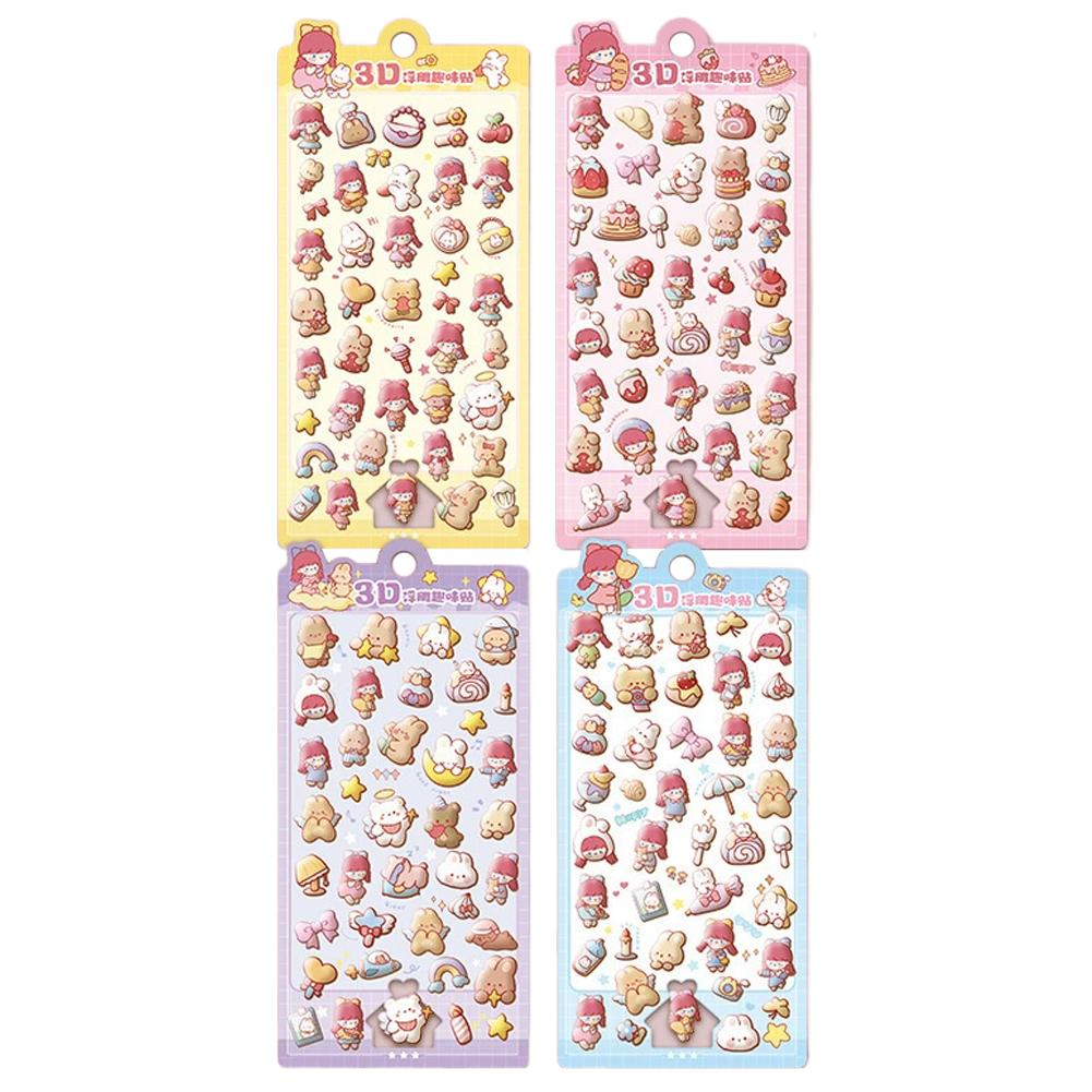 3D Decorative Stickers Kawaii Capibara Panda Candy Sticker Diy Phone Luggage Motorcycle Laptop Fun Sticker