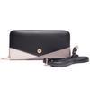 Hiroko Koshino Femme Women's Long Wallet, Shoulder Bag, Letter-Shaped, Round Zipper, Easy To Use, Multifunctional, Orange