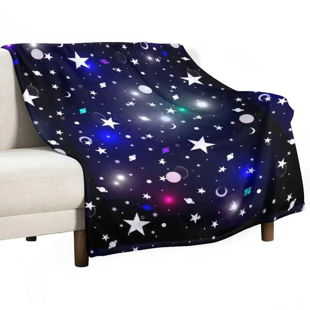 Stargazing Throw Blanket Decorative Sofas Winter Beds Loose Plush Cute Plaid Designers Blankets