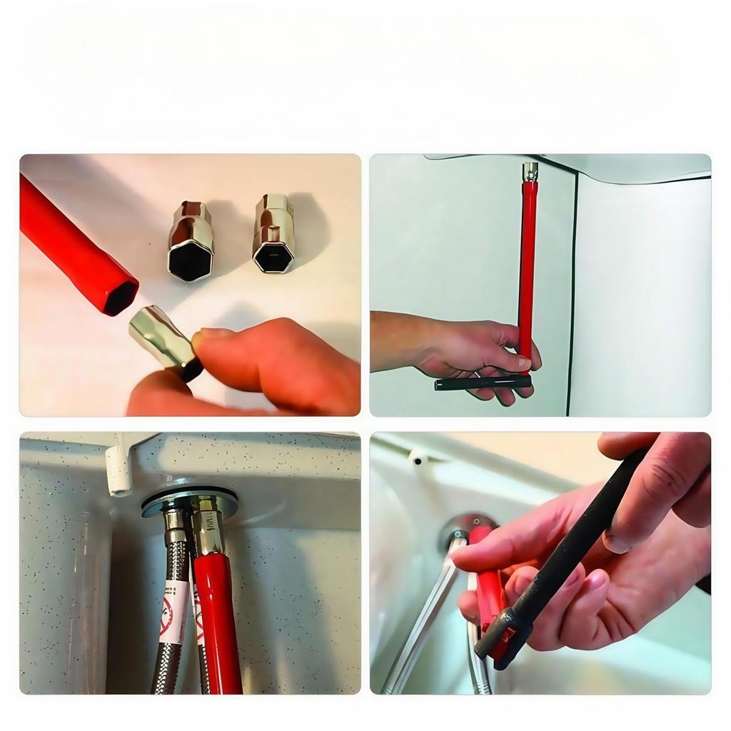 Wrench Socket Set Faucet Repair Easy to Use Accessories 8-14mm Plumber Back Nut Labor Saving Spanner Hand Tools for Home