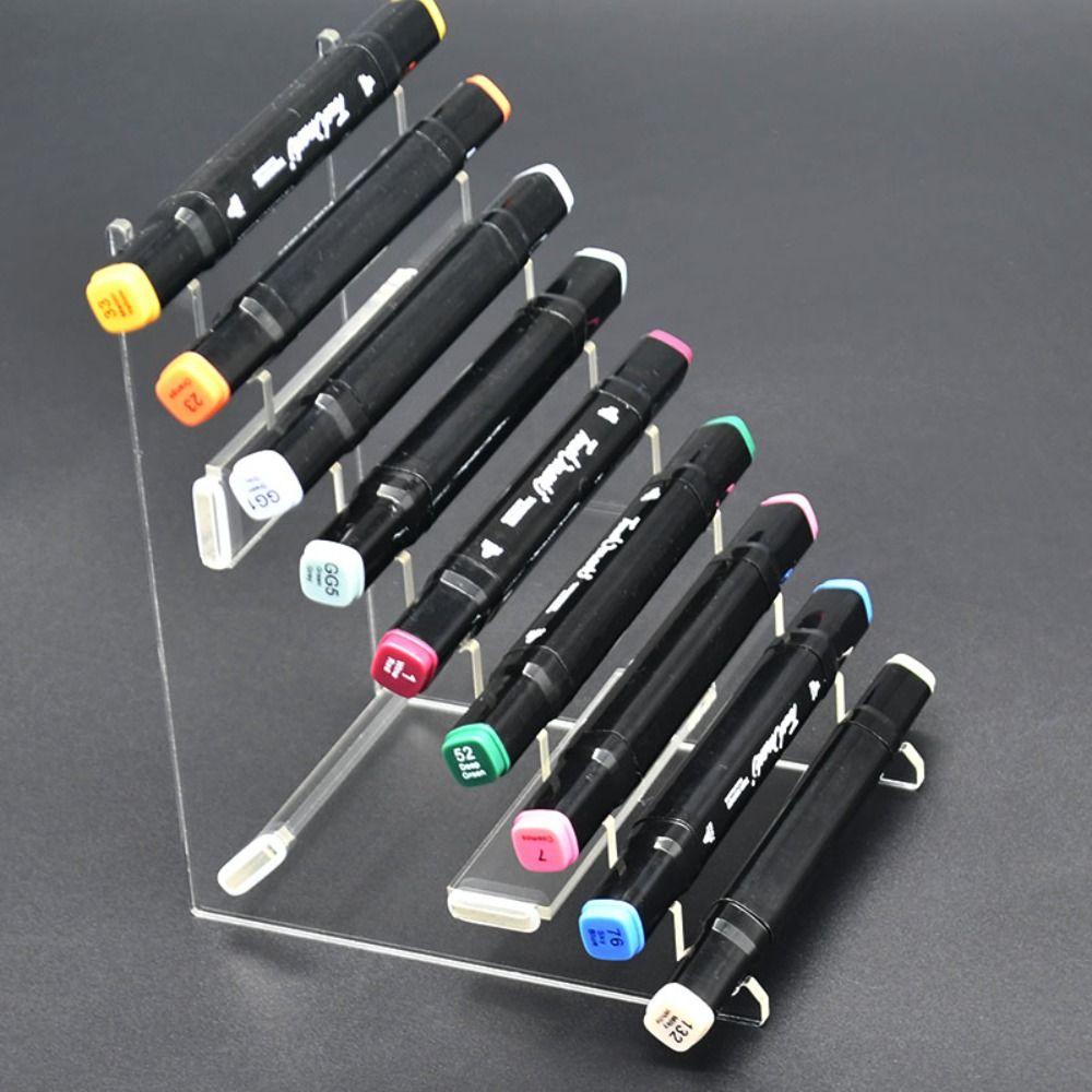 Display Stand Acrylic Pen Holder Transparent Makeup Brush Holder Pen Organiser  Cosmetic Brush