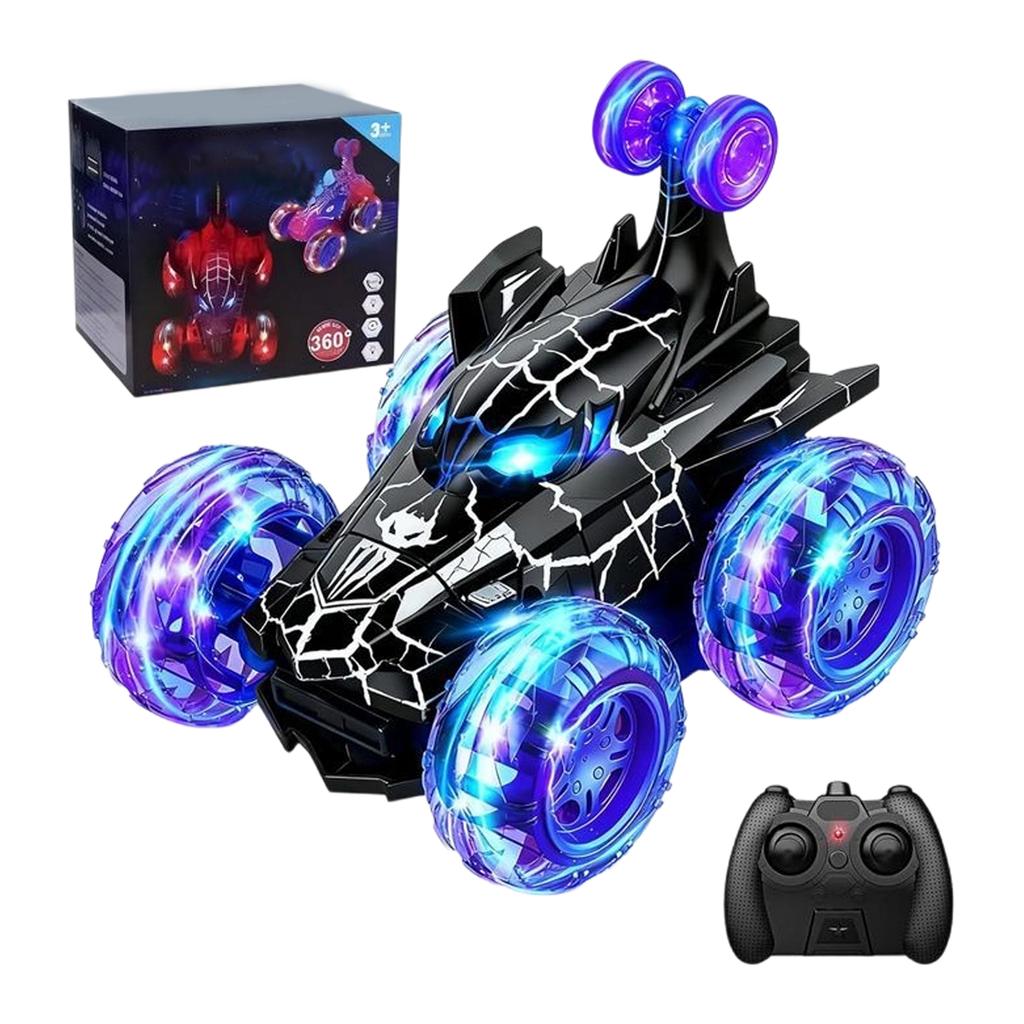 Remote Control Car Toys For Girl - 360° Rotating RC Stunt Cars 4 Remote Cars For Kids, 2.4GHz Toy Car With LED Lights,
