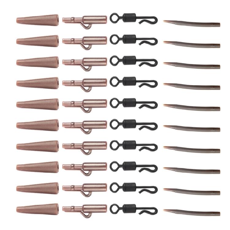 Fishing Gear Accessories Fast Change Swivels Tail Rubber Fishing Tackle Leads Clip Anti Entanglement Sleeve for Rigs