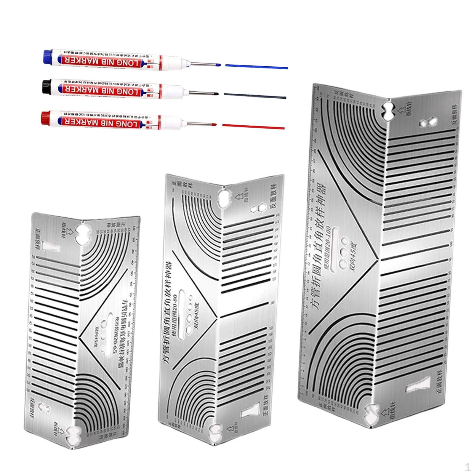 

3 шт. Угловой и дуговой разметочный инструмент Рейсмус для сварки, черчения, линейка для металлообработки