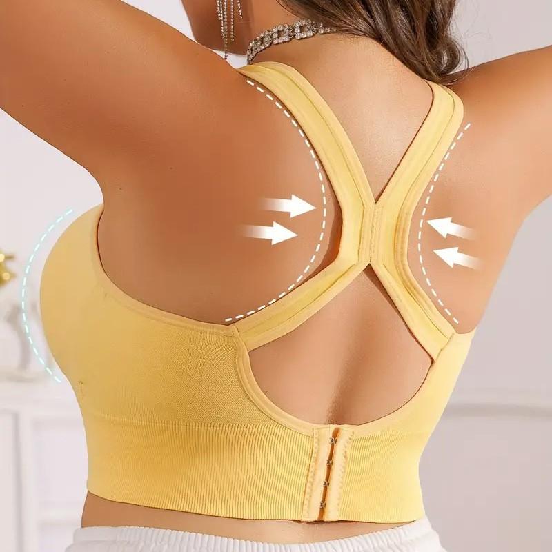 Sport-BHs für Damen Push-up Stoßdämpfend Lauf-BH Große Größen Tank-Stil Bügelfreie BHs Para Mujer Bralette