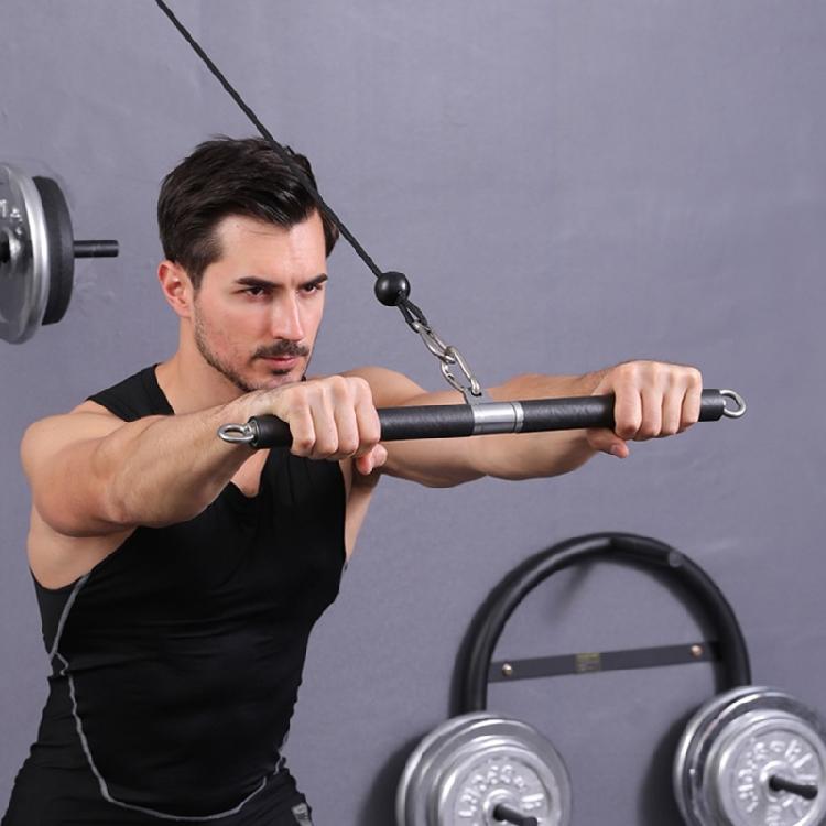 Fitness LAT Zugstange Kabelaufsätze Gerade Stange Übungskabel Griff Riemen für Gewichtheben Training
