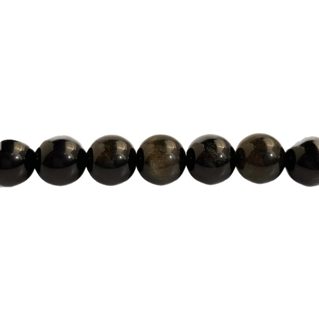 Jingxi Natural Gold Obsidian Crystal Beads Handmade DIY Bracelet Accessories