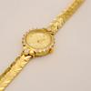 Exquisite Retro Jewelry, High-End Precision 5A Diamond-Encrusted Relief Bracelet, Temperament Quartz Small Gold Watch