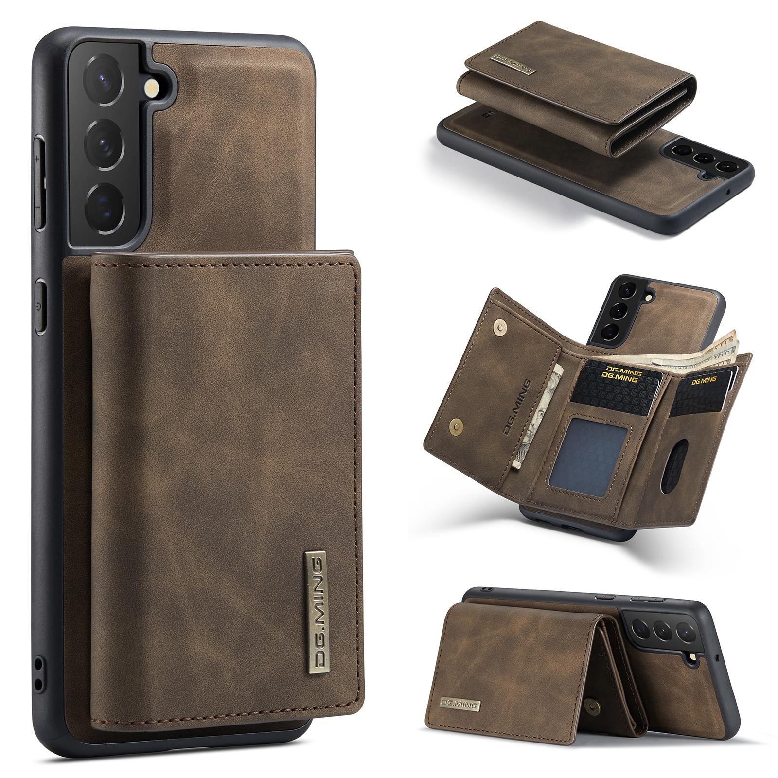 

DG.MING M1 Series for Samsung Galaxy S24 Case Magnetic Wallet Kickstand Phone Cover Coffee