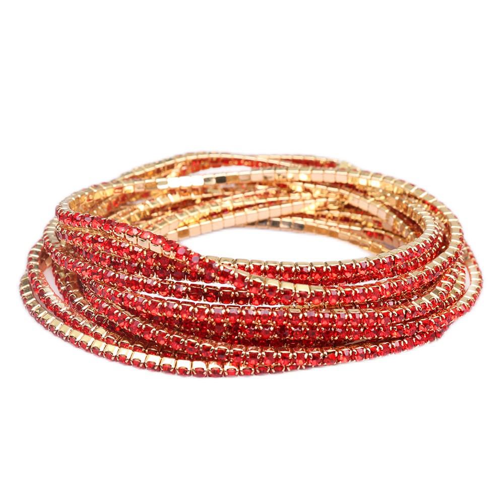 European & American Style Colorful Zircon Diamond Elastic Tennis Bracelet