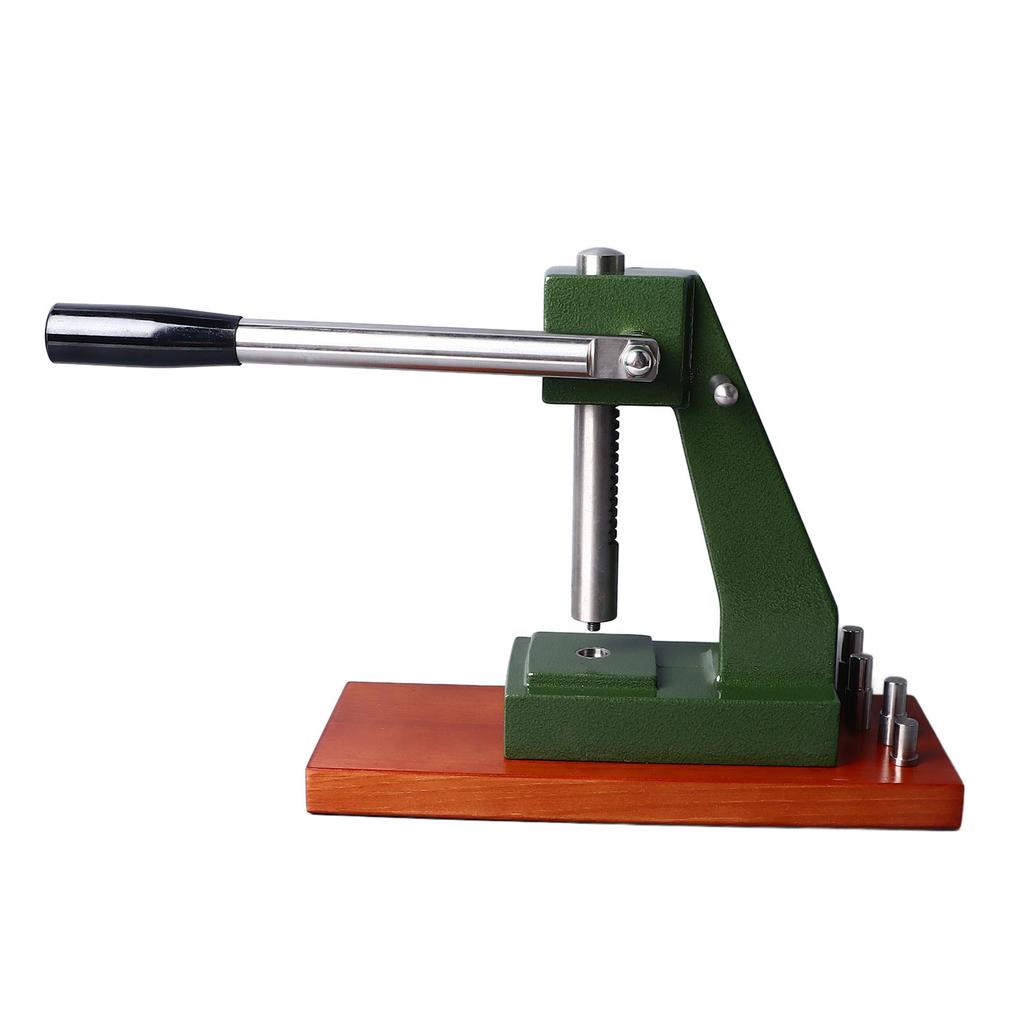 6173 Watch Back Press Set Wooden Base Watch Case Cover Pressing Machine for Watchmakers