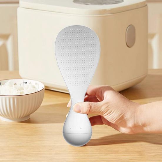 Standing Rice Spatula, Non Stick Rice Paddle for Rice Cooker, Wobble Free Food Grade Heat Resistant Rice Serving Utensil
