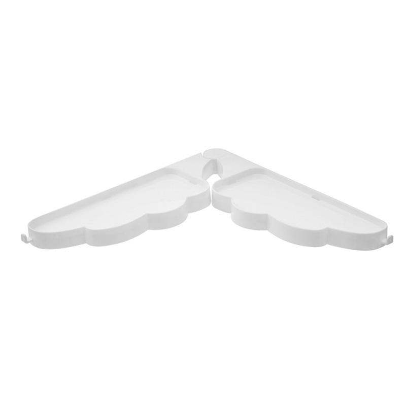 Eckregal in Flügelform, drehbar, Badezimmer-Wandmontage, ohne Bohren, faltbar, Duschablage, Halter, Organizer