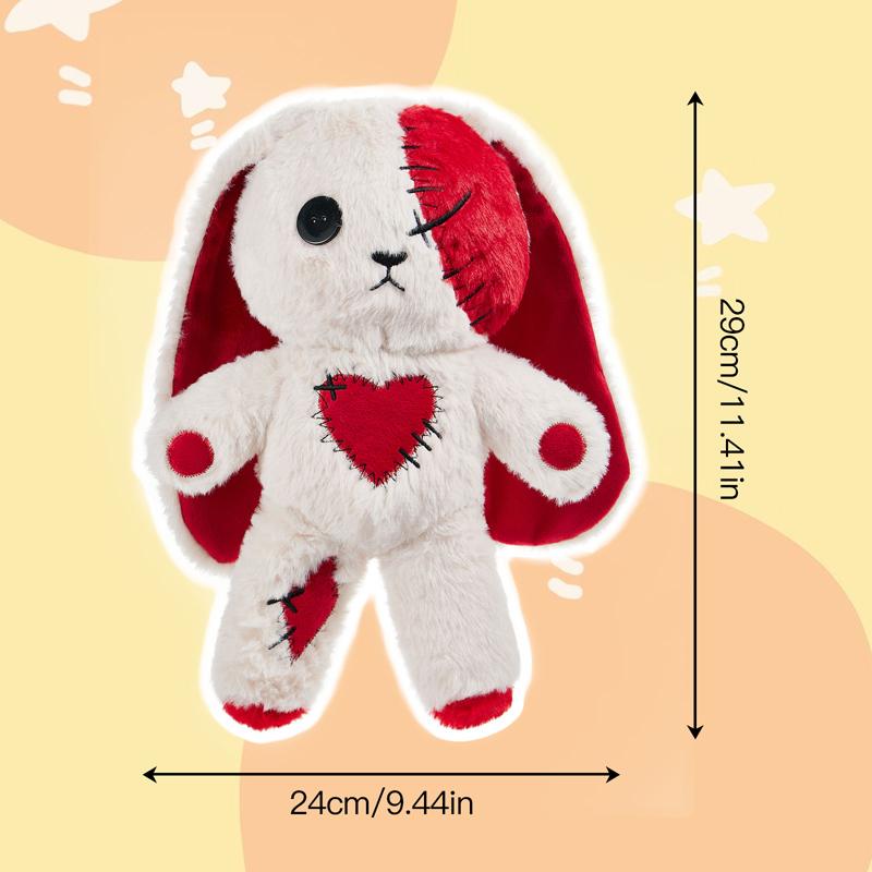 29cm Cartoon Animal Shape Plush Toy Stuffed Heart Long Eared Rabbit Bunny Doll Throw Pillow Stuffed Plush Rabbit Toys For Girls
