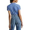 Polo Ralph Lauren FW22 Logo Embroidered Short Sleeve Polo Shirt Women Tops Blue WMPOKNINCU20523-400