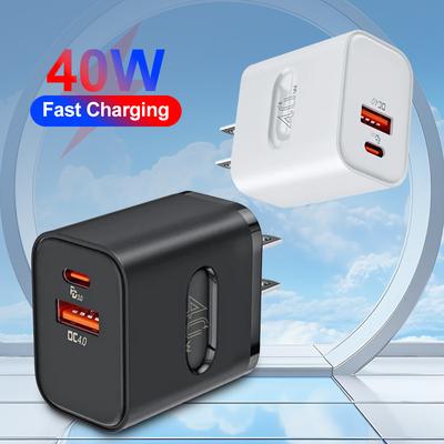 Total 40W USB Fast Charger PD Quick Charge Phone Charger EU/US Plug Adapter For iPhone Xiaomi Samsung USB C Wall Charger