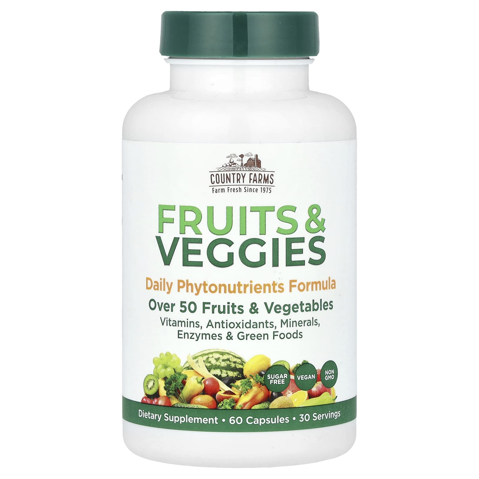 

Super Fruits & Vegetables, Natural Fruit & Vegetable Formula, 60 Capsules