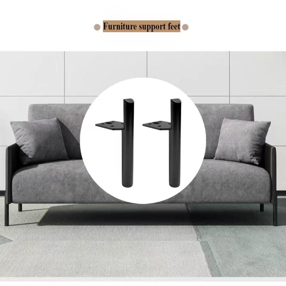 4pcs Modern Matte Black Metal Furniture Legs, 15cm Support Feet for Bed and Cabinet Hardware Accessories, Legs for Furniture