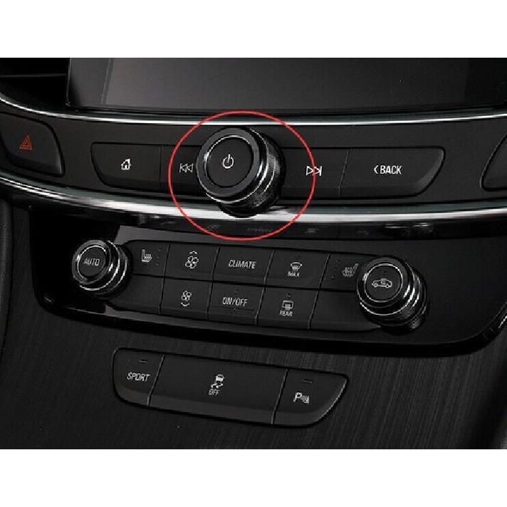 For Buick Lacrosse 2017-2019 Black Alloy CD Switch Button Knob Cover Trim 1PCS