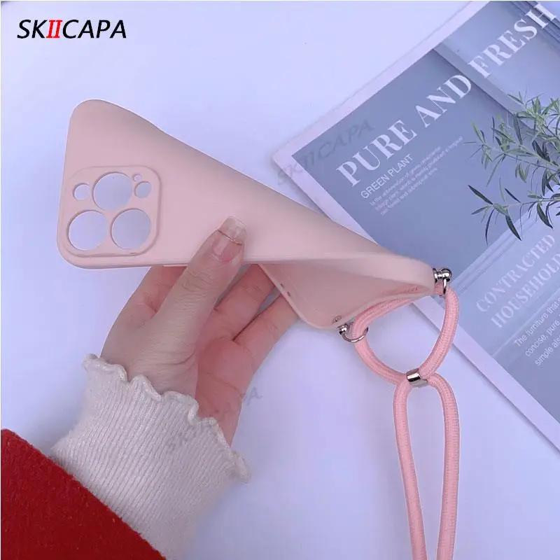 G 96 86 Crossbody Necklace Lanyard Case for Motorola Moto G96 G86 Power G85 G84 G75 G56 Camera Protect Silicone Soft TPU Cover