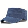 Casual Cotton Flat Top Hat Adjustable Fishing Hat Military Cap For Men Women Vintage Army Cap
