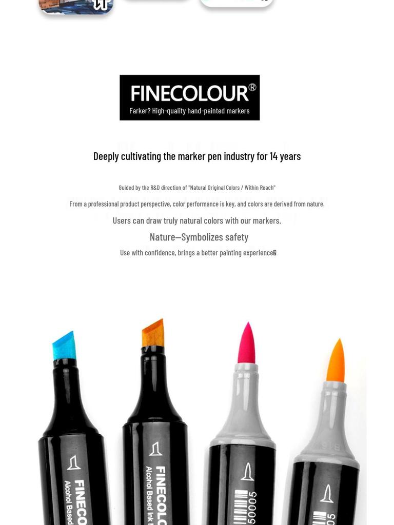 Fakale 3rd Gen Soft Tip Anime Double-Ended Marker Pen Set - 480 Colors, Alcohol-Based