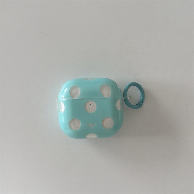 Dopamine solid color hollow polka dot for AirPods 1 /pro1 earphone protective case cover two or three generations of new women