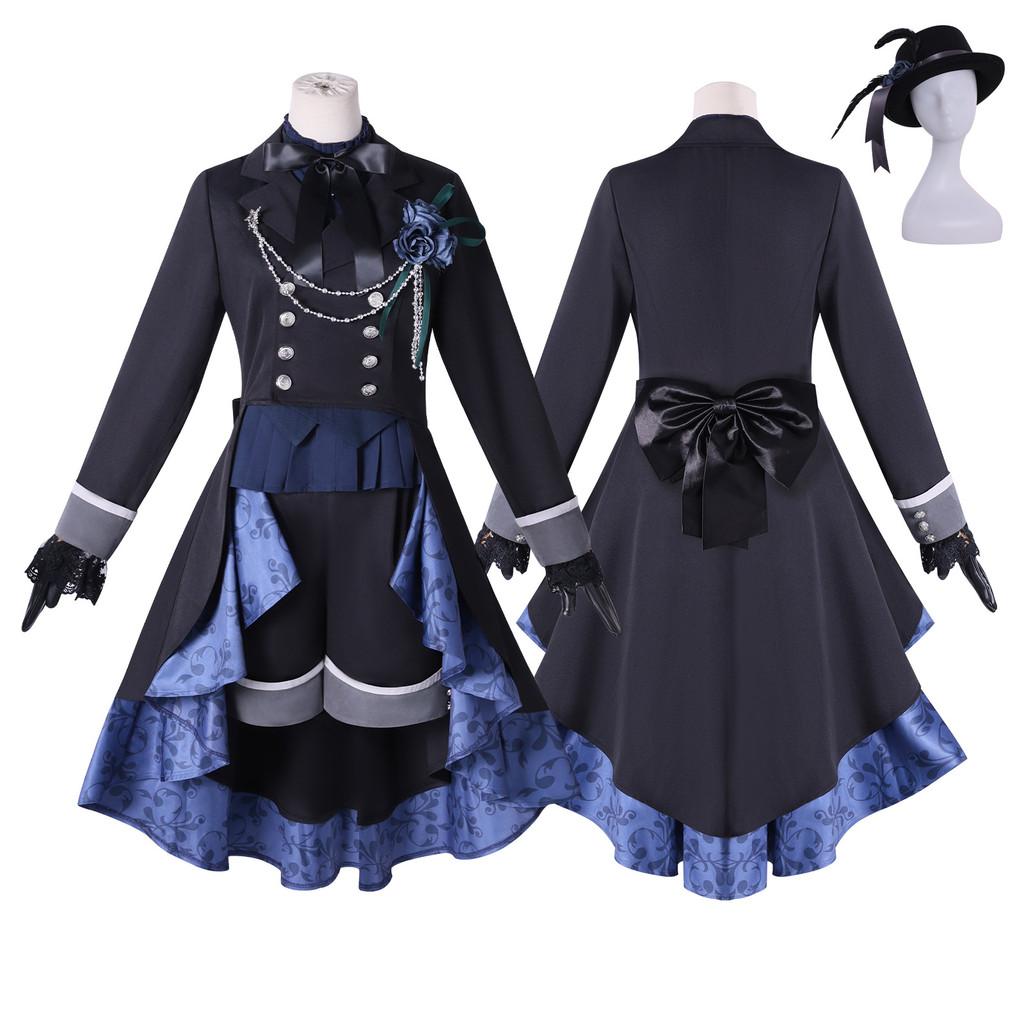 Black Butler Ciel Phantomhive Cosplay Outfit With Polyester Fabric For Anime Conventions And Events