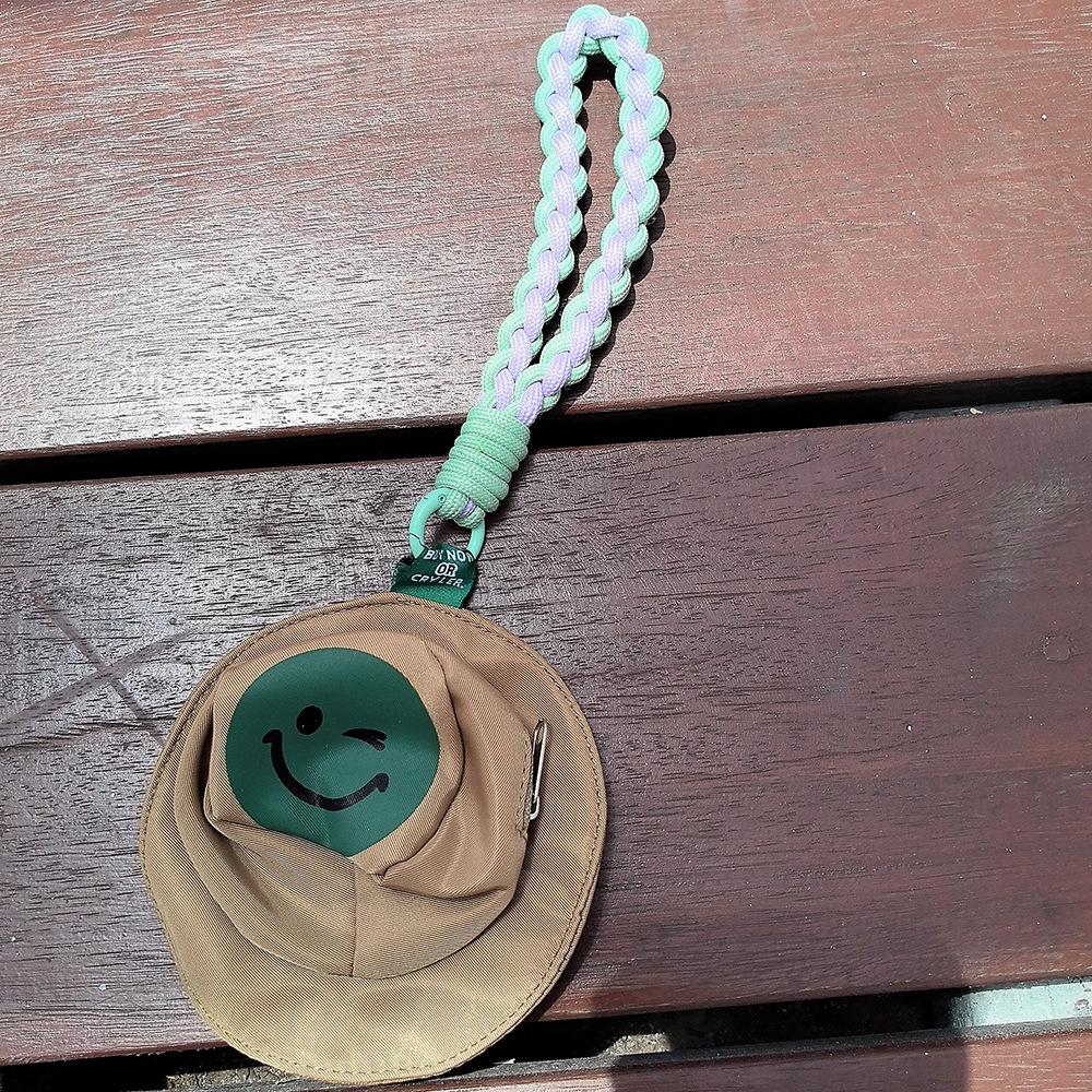 2-Piece Set: Coin Purse & Mobile Phone Anti-Lost Lanyard, Smiley Backpack Pendant, Keychain Accessories