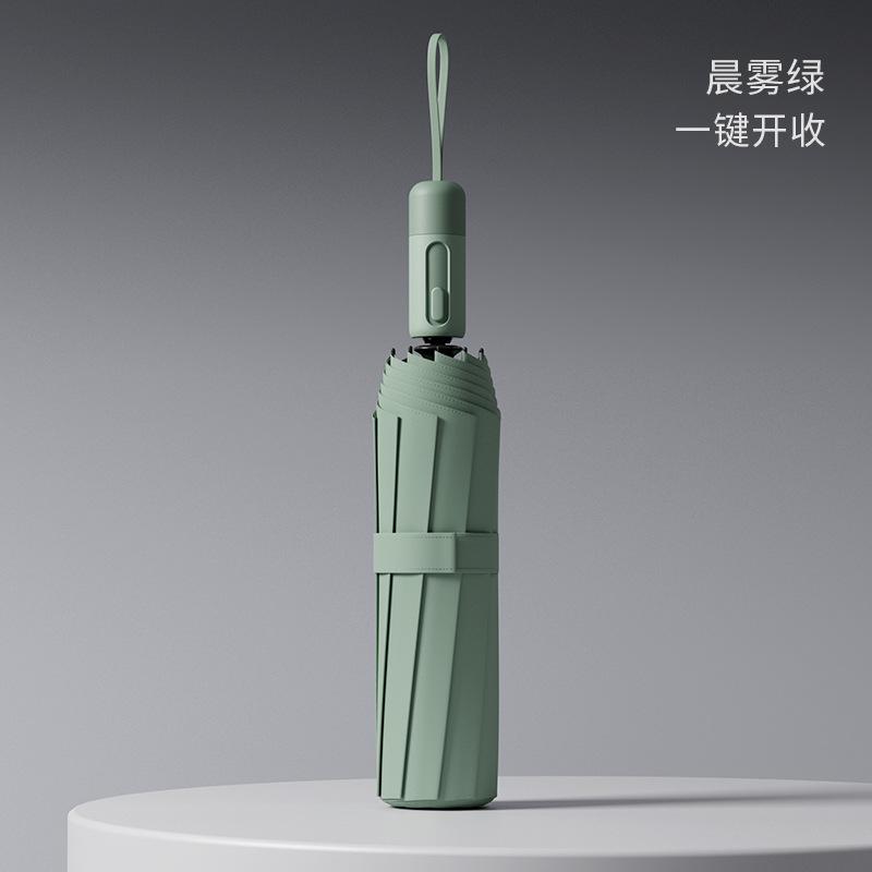 Automatic umbrella, super wind-resistant umbrella, men's large size, thickened and reinforced folding men's special sun umbrella