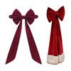 Weihnachts-Samt-Stuhlschleifen 11,8" x 29,5" Burgunder Stuhlschleifen zum Binden für Weihnachtsbankett Hochzeit Geburtstagsfeier Esszimmerdekoration